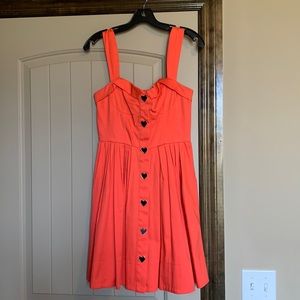 *SOLD* Betsey Johnson Sweatheart Button Dress